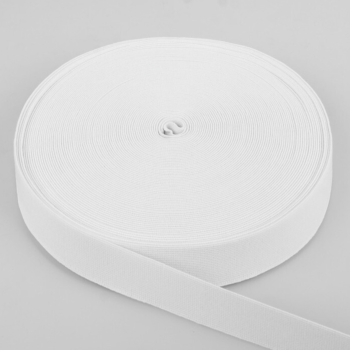 Киперная лента, белая 25мм/50м